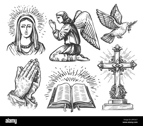 Praying Hands With Cross And Dove