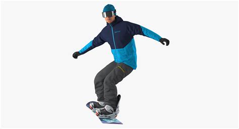 3D model Snowboard Man Rigged | 3D Molier International