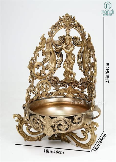 Bronze Krishna Urli