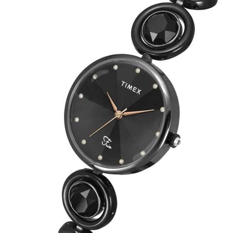 TIMEX FRIA WOMEN'S BLACK DIAL ROUND CASE 3 HANDS FUNCTION WATCH -TWEL1 ...