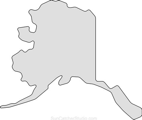 Download Alaska Map Outline Png Shape State Stencil Clip Art - Alaska Outline - Full Size PNG ...