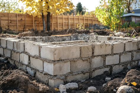 Concrete Block Foundation Construction