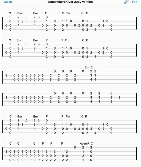 Over the Rainbow Ukulele Tutorial 的图像结果