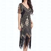 Roaring 20s 1920s Cocktail Dress Knee Length Flapper Dress Dress ...