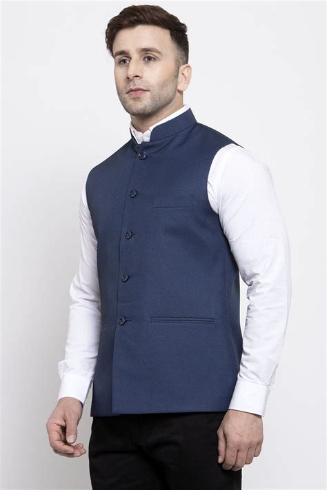 WINTAGE Men's Poly Cotton Festive and Casual Nehru Jacket Vest ...