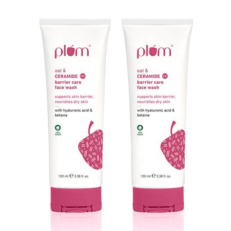 Buy Plum 1% Ceramide & Oat Barrier Care Face Wash - Repairs Skin ...