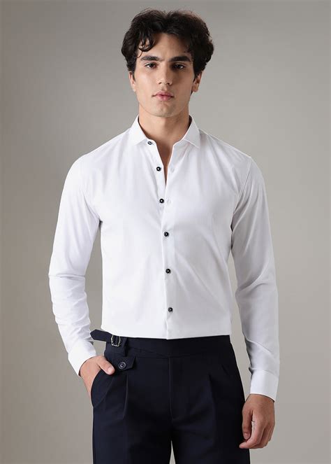 White Plain Wrinkle Free Shirt