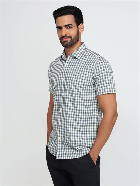 Colorplus Men Green Regular Fit Checks Casual Shirt – MyRaymond