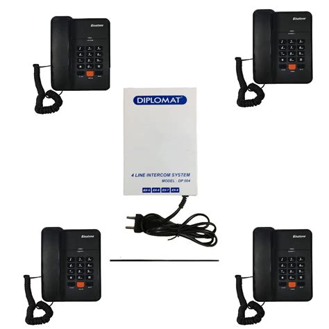 RKD 4 Line Intercom System with 4 Landline Phones of Any Brand. (Wiring ...
