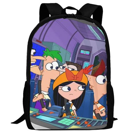 Phineas And Ferb Backpack, 3d Printed Laptop Backpack, Water Resistant ...
