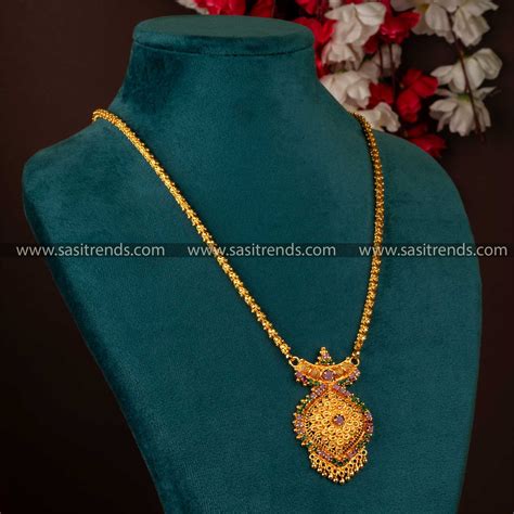 Dasavatharam Pendant Chain Necklace - One Gram Gold Plated – Sasitrends