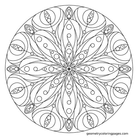 Geometric Mandala Coloring Pages Coloring Pages