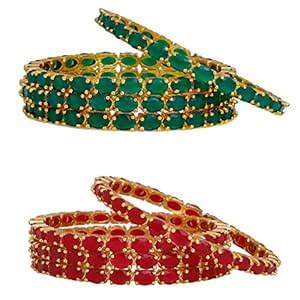 Buy Manikya Traditional Bengali Bangles Copper with 24ct Gold Plated ...