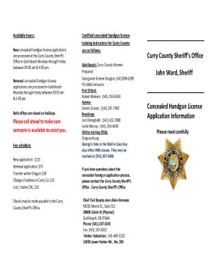 Fillable Online Lane County Sheriff's Office - Concealed Handgun ...