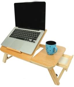 Table Mate IBSWooden Adjustable Wood Portable Laptop Table Price in ...