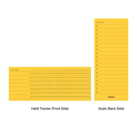 Habit Tracker (12 Cards) – Roda