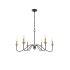 Elegant Lighting LD5006D36BR Rohan 6 Light 36" Wide Taper Candle Style ...