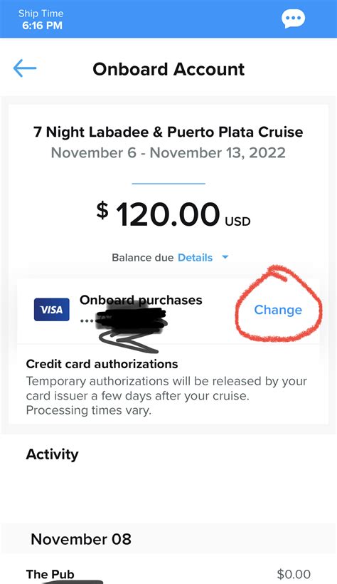 You can update your credit card in the app - Royal Caribbean Discussion ...