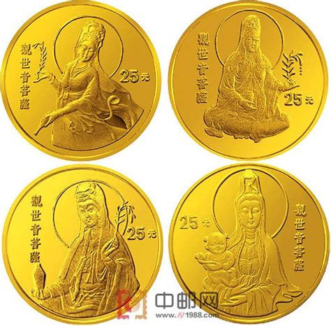 1996年观音金银纪念币1/10盎司圆形金质纪念币_百科列表