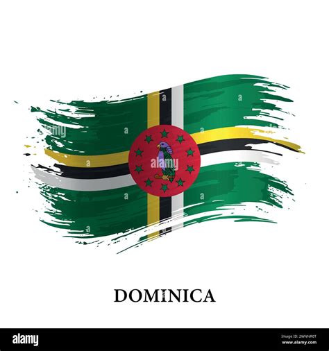 Dominica flag brush stroke Cut Out Stock Images & Pictures - Alamy