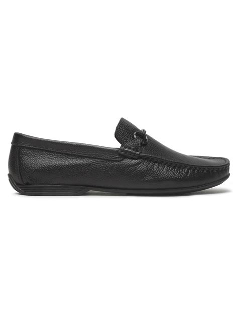 Men's Black Leather Flexi 360 Loafers – Teakwood Leathers