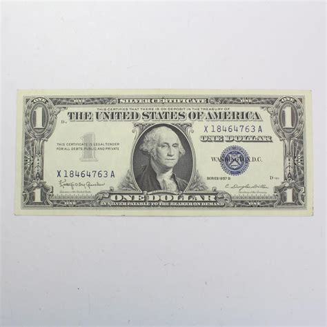 1957 B Blue Seal Dollar Bill | Property Room
