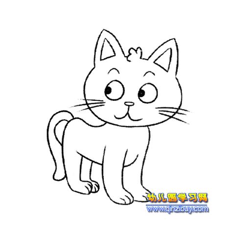 可爱的小猫简笔画7 - 幼儿园学习网