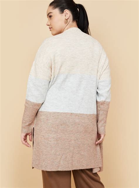 Buy Women Knit Colourblock Longline Cardigan Online at just Rs. 1799.0 ...