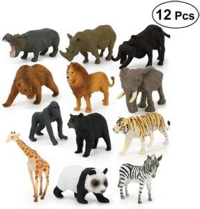 AJTOYS 12 pc Wild Animal Early Learning Animal Toy Realistic Animal ...