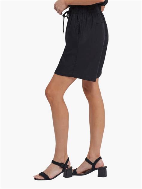 NYDJ Breezy Linen Blend Bermuda Shorts, Black