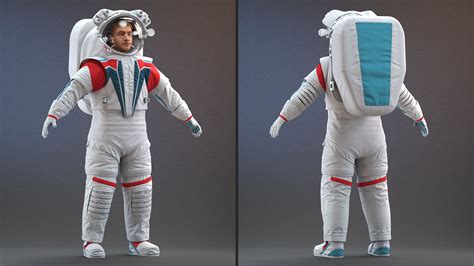 Astronaut in Futuristic Spacesuit A-pose Fur 3D Model $149 - .max - Free3D