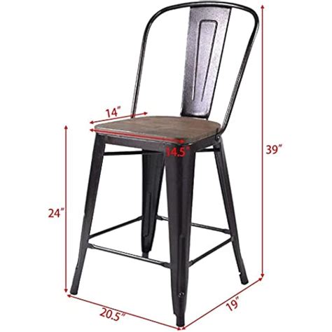 WATERJOY Dining Chairs Set of 4, Metal Counter India | Ubuy
