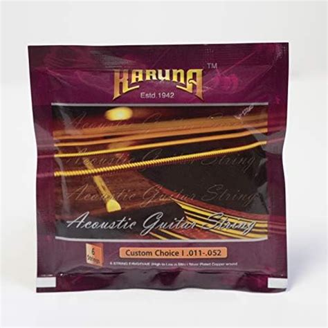 Karuna Silver Plated Silk & Steel Acoustic Guitar Strings - Custom ...