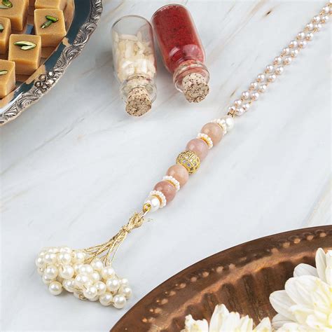 Shop Multi Moonstone Lumba Rakhi – Order Today