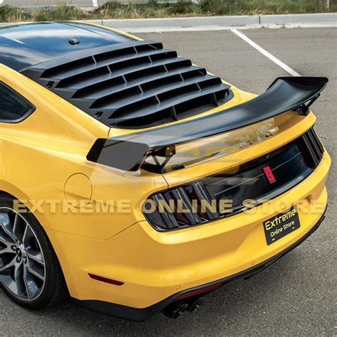 EOS GT500 High Wing Rear Spoiler - Carbon Fiber - 15-23 Ford Mustang (SPOILER-271-BKCF)