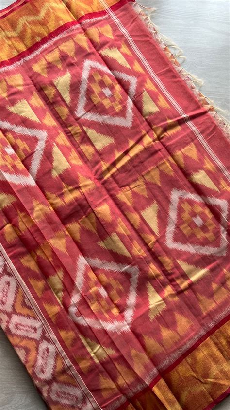 Ikkat Pallu Silk Cotton Saree -25727 – FABK