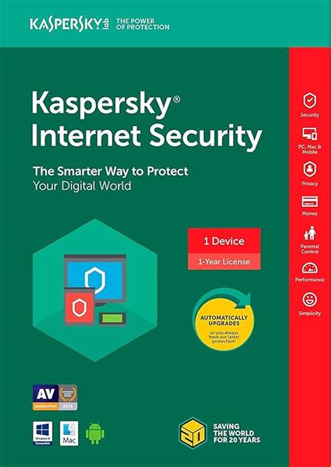 Kaspersky Internet Security Latest Version - 1 PC, 1 Year (CD) : Amazon ...
