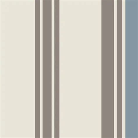 Stripes Design Wallpaper Roll in Ivory and Blue Color | Life n Colors