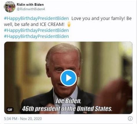 Happy birthday Joe Biden; wishes of good healthy and ice creams ...