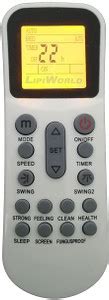 LipiWorld 125 AC Remote Control with Display Light Backlight Compatible ...
