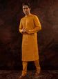 Honey Yellow Pintuck Kurta Set – Darshika Menswear