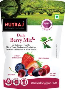 Nutraj Daily Berry Mix Strawberries, Blueberry, Cranberries, Raisins ...