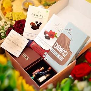 Mesmerize 100% Natural Stone Rakhi Hamper with Chocolates for Brother ...
