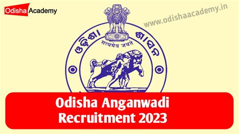 Odisha Anganwadi Recruitment 2023 For Anganwadi Teacher, AWW, AWH ...