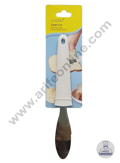 CAKE DECOR™ 1 Pcs 2-in-1 Butter Knife & Spatula with White Handle ...