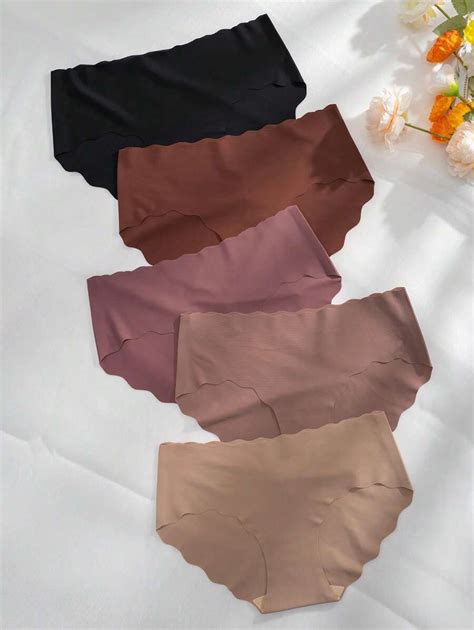 Shein Underwear&Sleepwear Basics 5パック スカラップトリム ブリーフ | SHEIN JAPAN