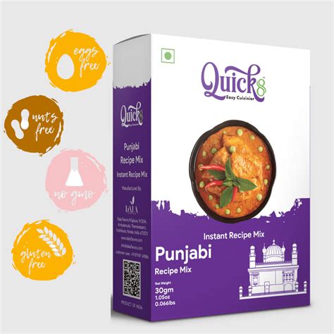 Buy Quick8 Punjabi Curry Mix Indian Masala 30grm 3Pack Online at Lowest ...
