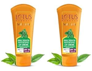 Lotus Herbals Safe Sun Silk Touch Mattifying Uv Screen All Skin Crème ...