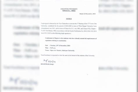 Jadavpur University VC faces scrutiny over Convocation date, Legal ...