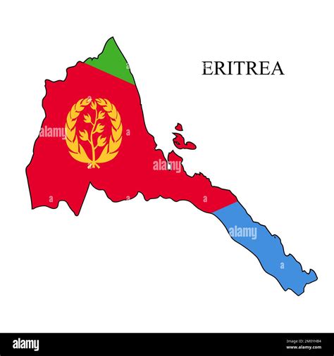 Eritrea map vector illustration. Global economy. Famous country ...